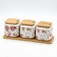 Porcelain Spice Jar Set - 3 Pcs
